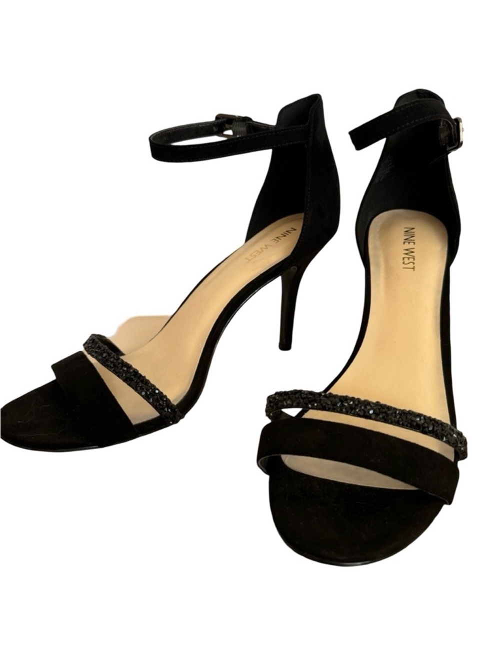 Nine West Black Ankle Strap Heels
